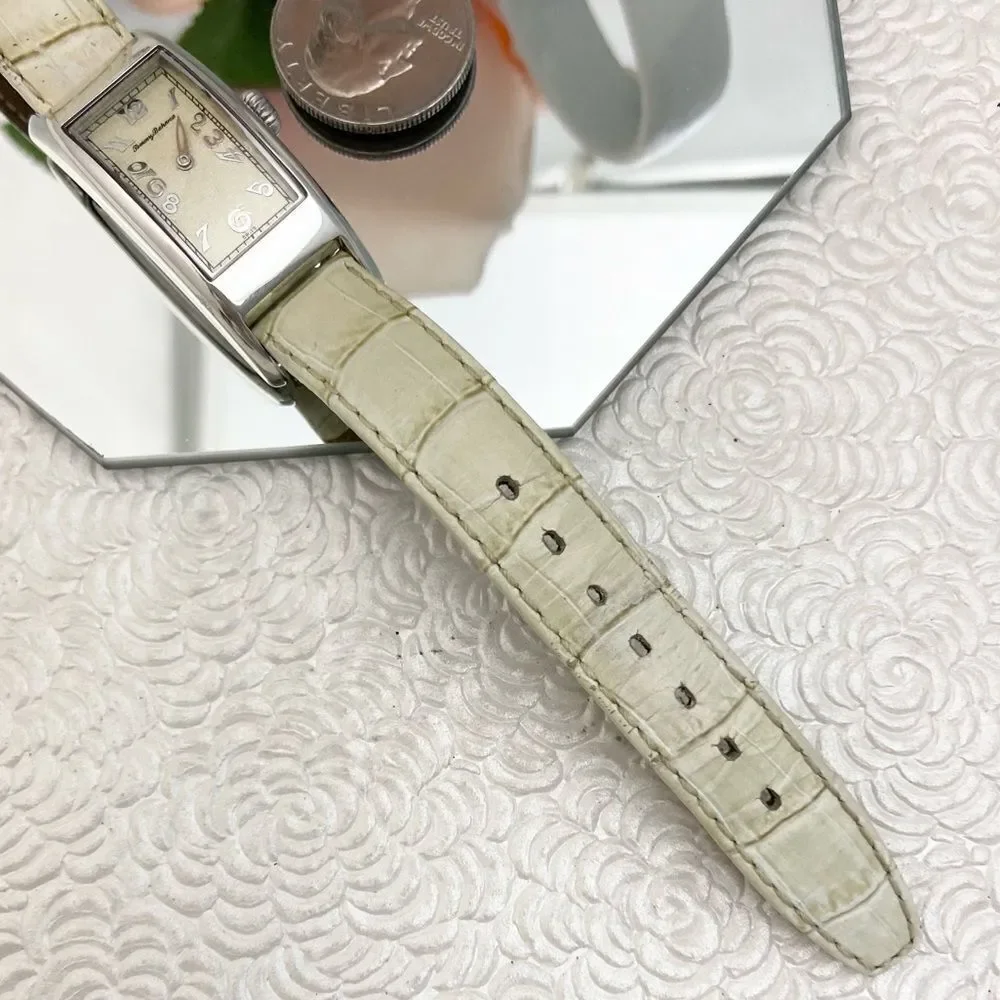 Tommy Bahama Sterling Silver Curvex Tank Style Ladies Swiss Quartz Watch